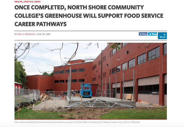 New Greenhouse being built on NSCC's Lynn Campus